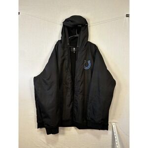 NFL Pro Line Indianapolis Colts Sherpa Lined Hooded Jacket Men 5XL Broken Zipper